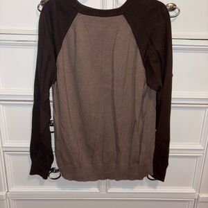 Sonoma Taupe and Chocolate Knit Sweater